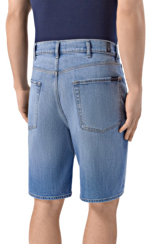 Джинсовые шорты 7 For All Mankind 7TH50A56-1XL Голубой  7TH50A56-1XL Фото 4