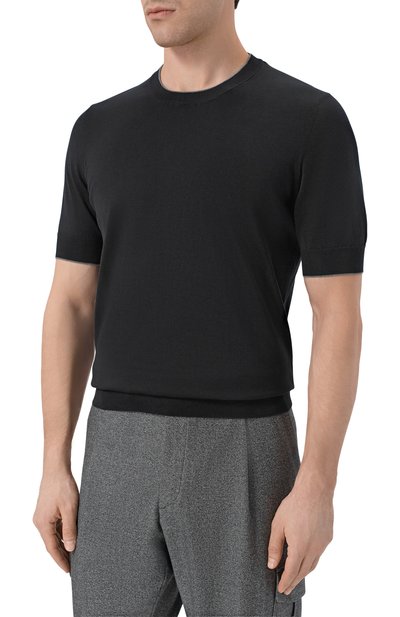 Хлопковый джемпер BRUNELLO CUCINELLI, арт. M29805200, фото 3