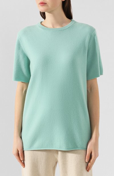 Кашемировая футболка EXTREME CASHMERE зеленого цвета по цене 29700 руб., арт. 064/TSHIRT, фото 3 Кашемировая футболка EXTREME CASHMERE, арт. 064/TSHIRT, фото 3