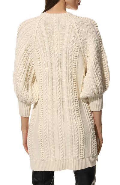 Шерстяное платье DICE KAYEK кремового цвета по цене 99500 руб., арт. FW22K80710/PSM, фото 4 Шерстяное платье DICE KAYEK, арт. FW22K80710/PSM, фото 4