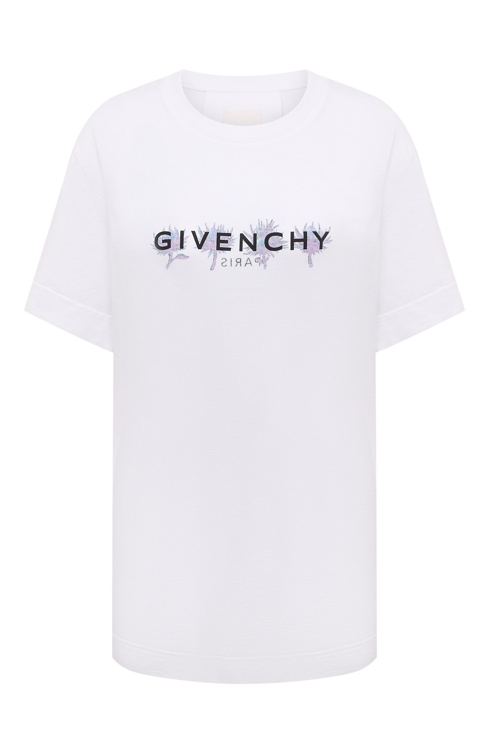 Хлопковая футболка GIVENCHY белого цвета по цене 64650 руб., арт. BW707Z3/ZBC100, фото 1 Хлопковая футболка GIVENCHY, арт. BW707Z3/ZBC100, фото 1