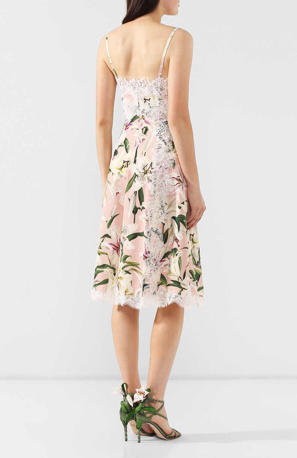 Платье с принтом DOLCE & GABBANA розового цвета по цене 246000 руб., арт. F6B3QT/FSAYV, фото 4 Платье с принтом DOLCE & GABBANA, арт. F6B3QT/FSAYV, фото 4