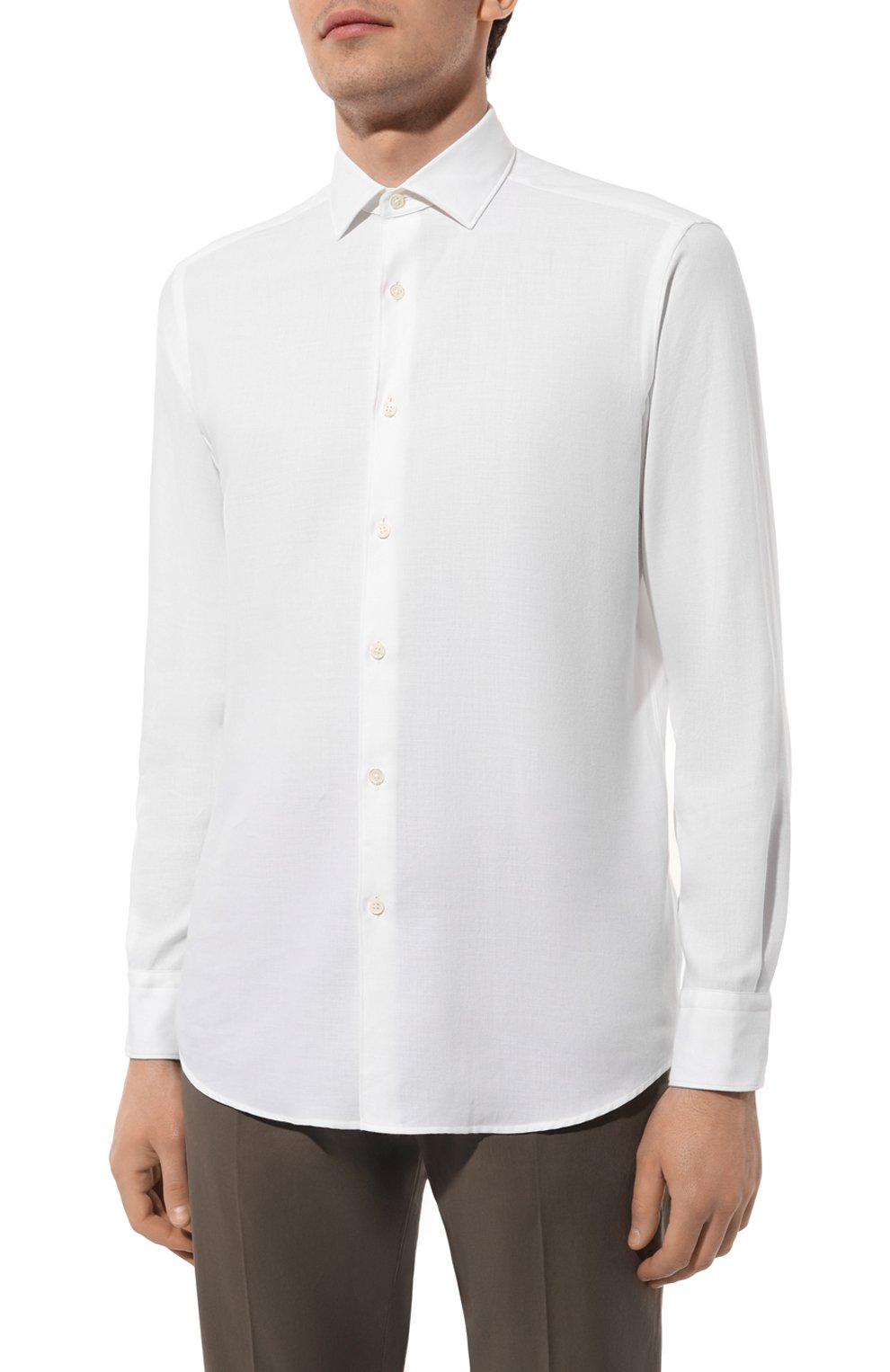 Рубашка из хлопка и кашемира ZEGNA, арт. SRF5/E8X44A6, фото 3