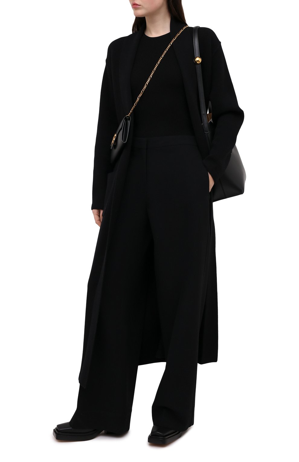 Кашемировый кардиган DOLCE & GABBANA черного цвета по цене 357500 руб., арт. FX830T/JAW09, фото 2 Кашемировый кардиган DOLCE & GABBANA, арт. FX830T/JAW09, фото 2