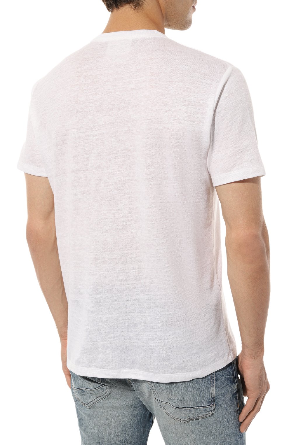 Льняная футболка MC2 SAINT BARTH белого цвета по цене 8380 руб., арт. STBM/ECSTASEA/05891D, фото 4 Льняная футболка MC2 SAINT BARTH, арт. STBM/ECSTASEA/05891D, фото 4