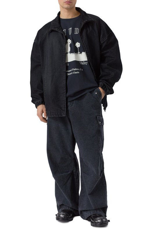 Хлопковая футболка Rhude RHFW25TT02012 Чёрный  RHFW25TT02012 Фото 2