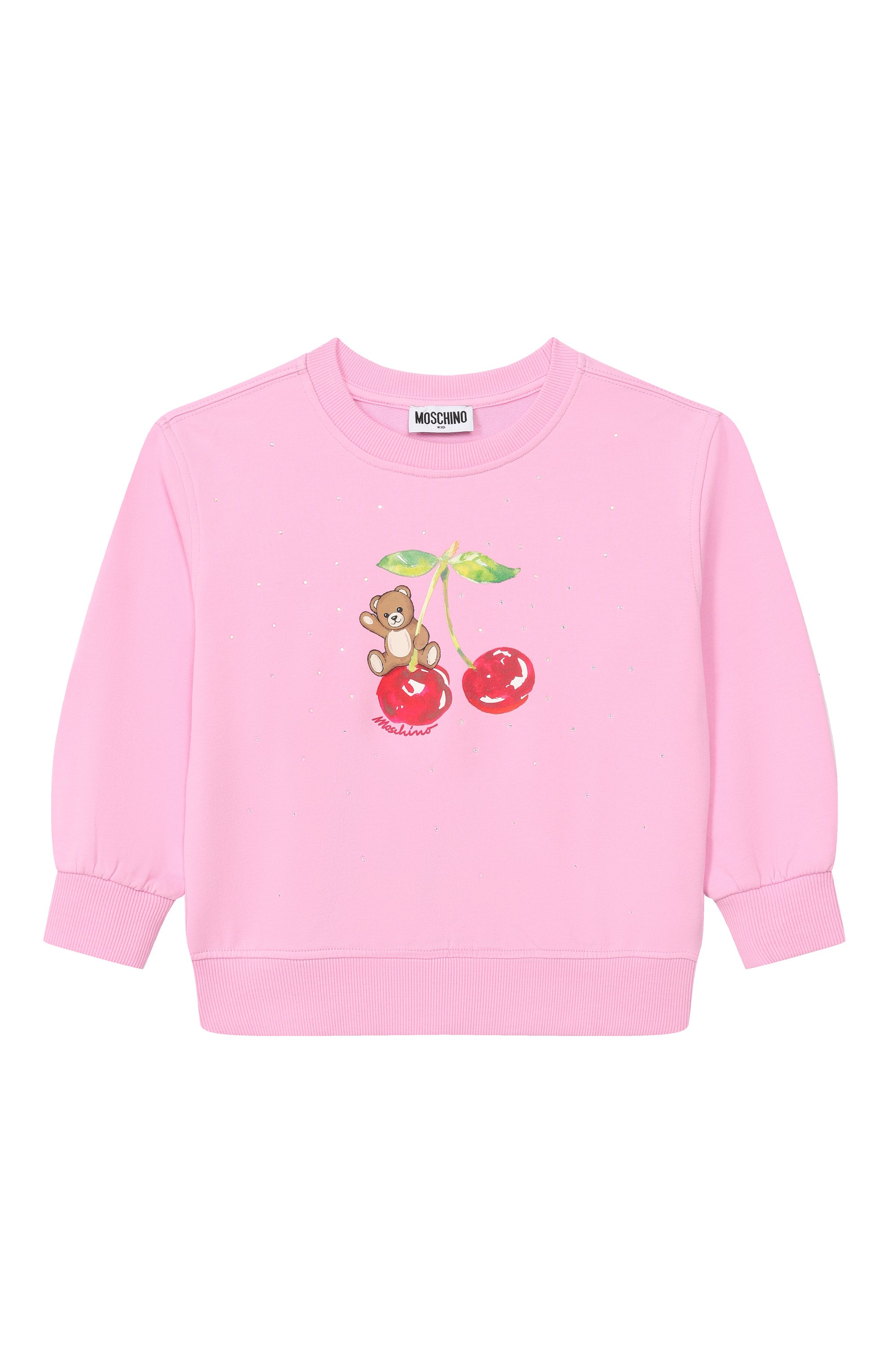 Хлопковый свитшот с отделкой стразами MOSCHINO, арт. HDF060/LDA25_001, фото 1