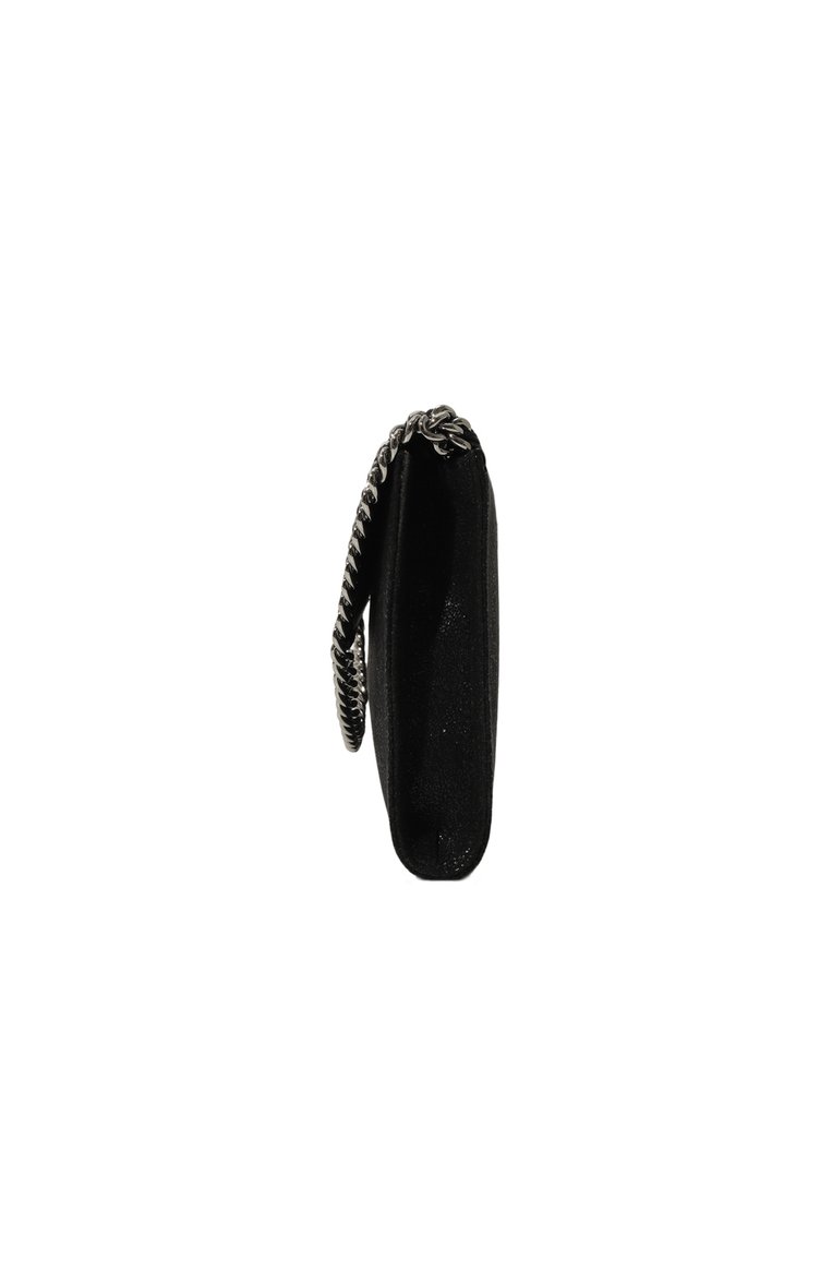 Женская сумка falabella mini STELLA MCCARTNEY черного цвета, арт. 581238/W9132 | Фото 4 (Размер: mini; Ремень/цепочка: На ремешке; Сумки-технические: Сумки через плечо; Материал: Текстиль; Материал сплава: Проставлено; Драгоценные камни: Проставлено)