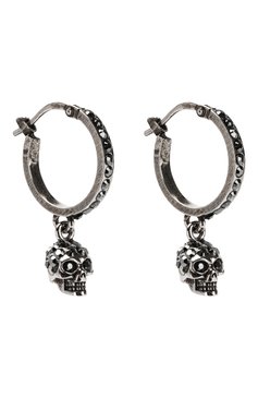 Женские серьги ALEXANDER MCQUEEN черного цвета, арт. 550503/J160Y | Фото 1 (Материал: Металл; Нос: Не проставлено; Региональные ограничения белый список (Axapta Mercury): Не проставлено)