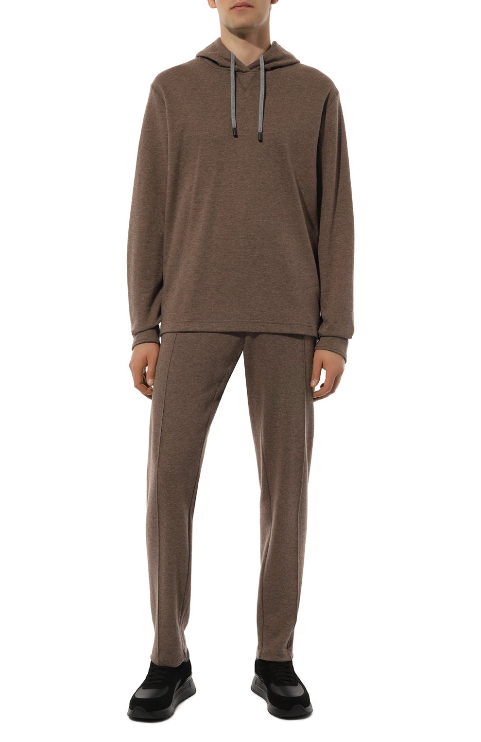 Брюки из хлопка и кашемира CAPOBIANCO коричневого цвета по цене 58800 руб., арт. 17M706.LB00./58, фото 2 Брюки из хлопка и кашемира CAPOBIANCO, арт. 17M706.LB00./58, фото 2