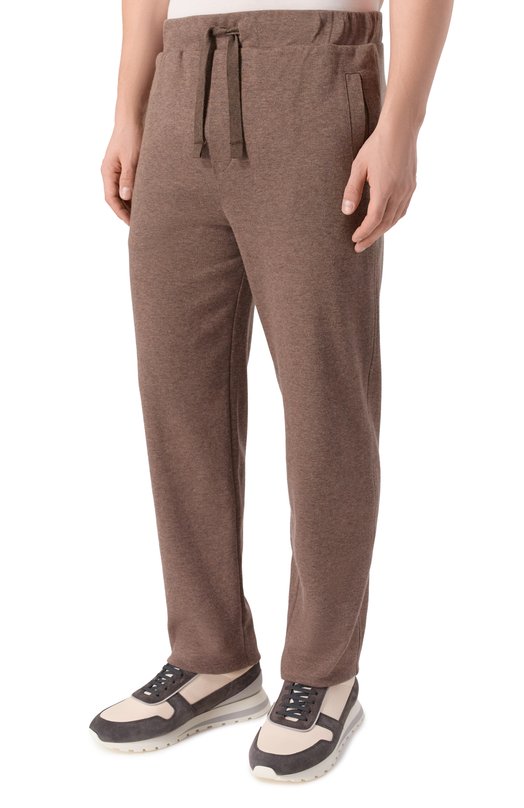 Брюки из хлопка и кашемира Andrea Campagna PANT/LB1630 Коричневый  PANT/LB1630 Фото 3