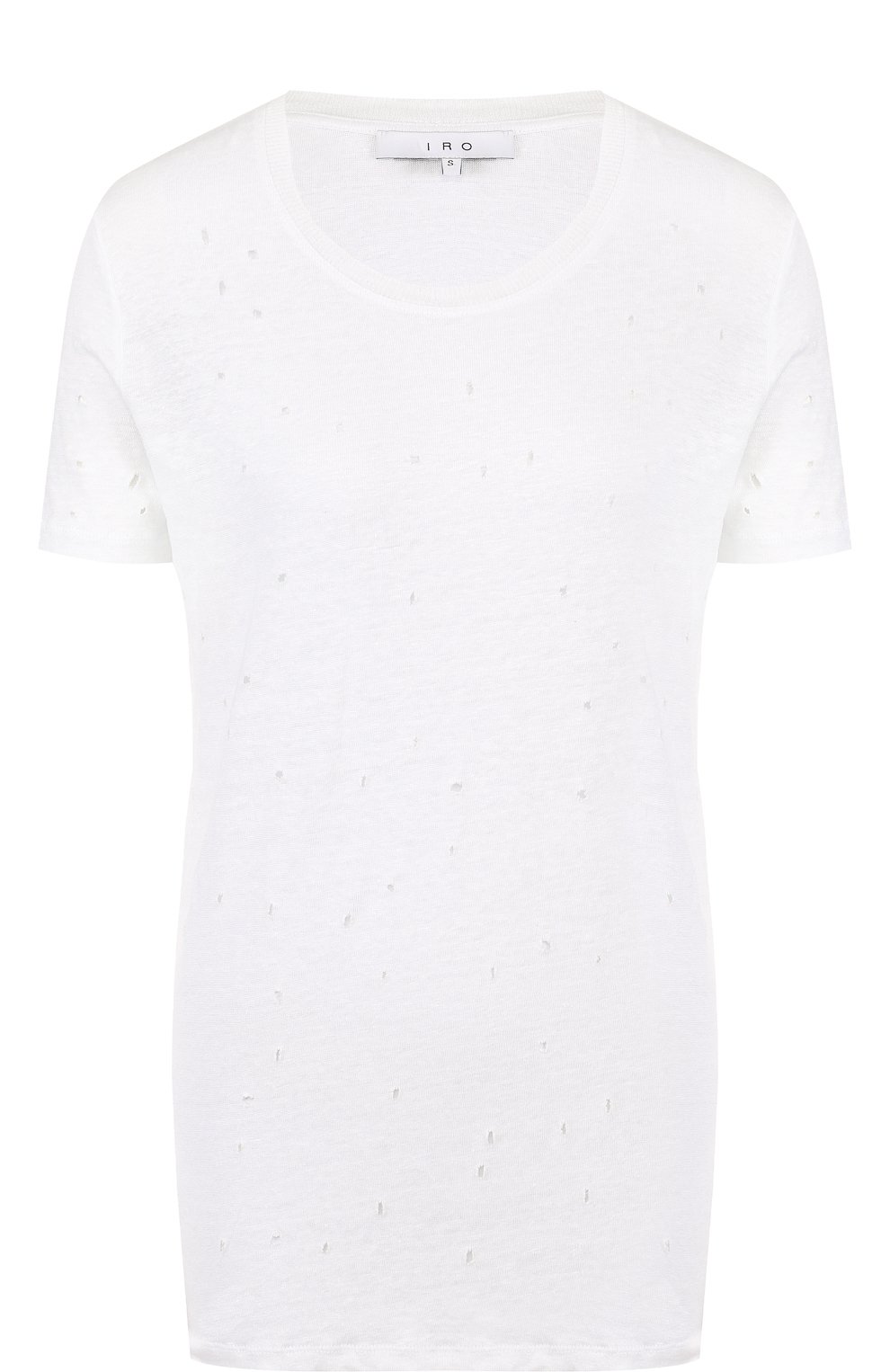 Льняная футболка прямого кроя с потертостями IRO, арт. 18SWP19CLAY, фото 1