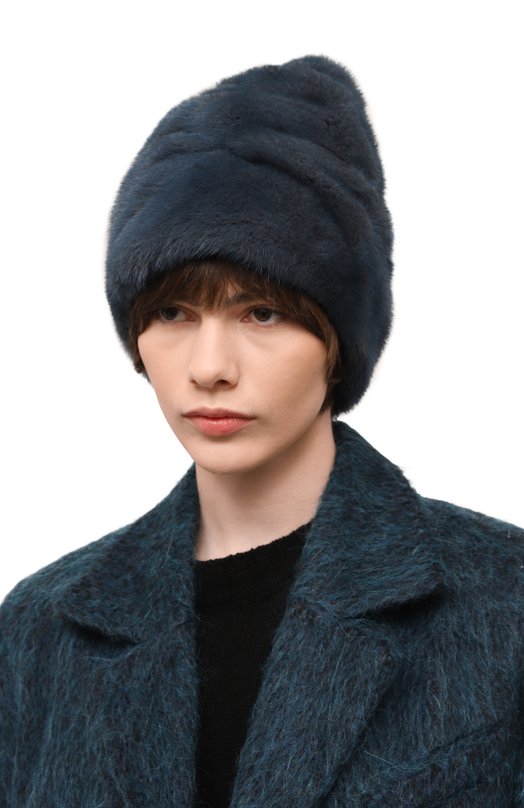 Шапка из меха норки FurLand 0204100110230600000 Синий  0204100110230600000 Фото 2