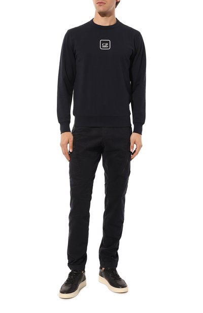 Хлопковый свитшот C.P. COMPANY темно-синего цвета по цене 24950 руб., арт. 15CLSS050A006452W, фото 2 Хлопковый свитшот C.P. COMPANY, арт. 15CLSS050A006452W, фото 2