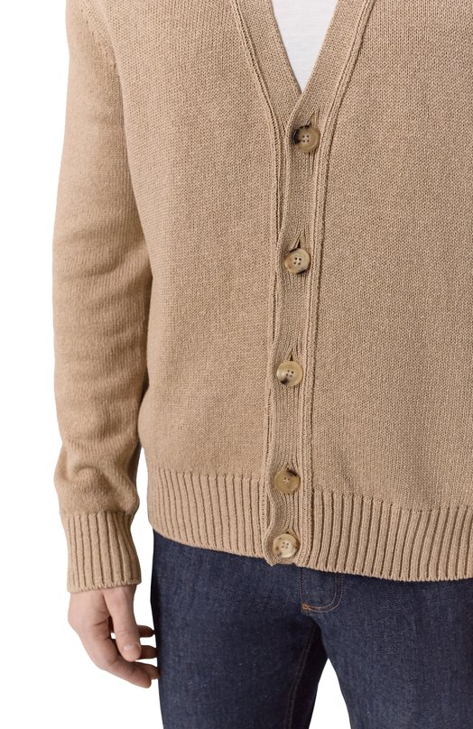 Кардиган из шелка и льна MVST A018/7660 Бежевый  A018/7660 Фото 5