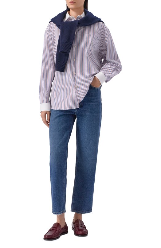 Хлопковая рубашка Sporty and Rich SI011508302ST233 Разноцветный  SI011508302ST233 Фото 2