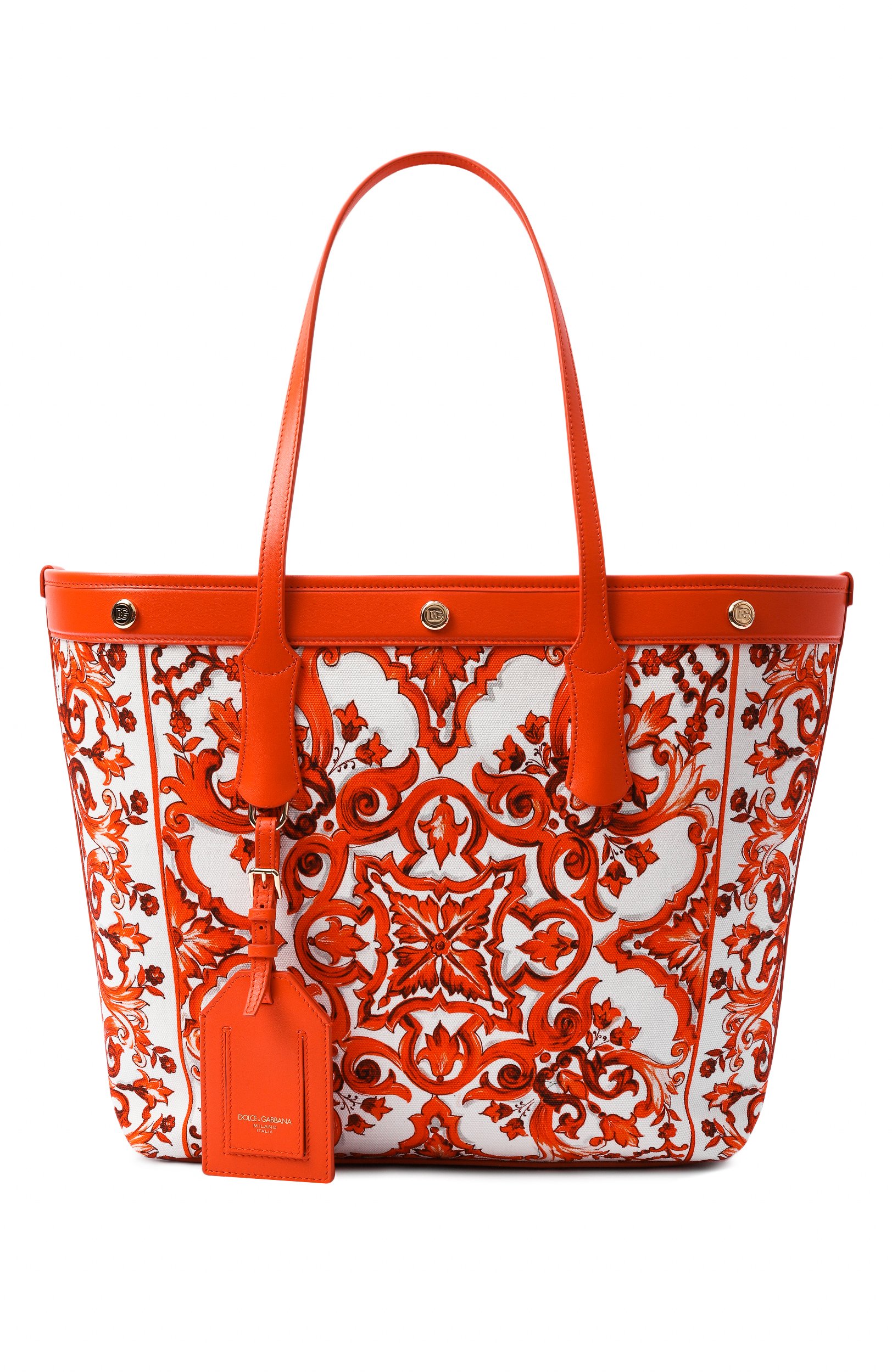 Сумка-тоут atene DOLCE & GABBANA оранжевого цвета по цене 169500 руб., арт. BB7826/AN220, фото 1 Сумка-тоут atene DOLCE & GABBANA, арт. BB7826/AN220, фото 1