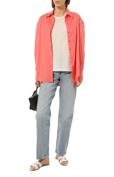 Хлопковая рубашка PATRIZIA PEPE розового цвета по цене 19400 руб., арт. 8C0583_A23, фото 2 Хлопковая рубашка PATRIZIA PEPE, арт. 8C0583_A23, фото 2