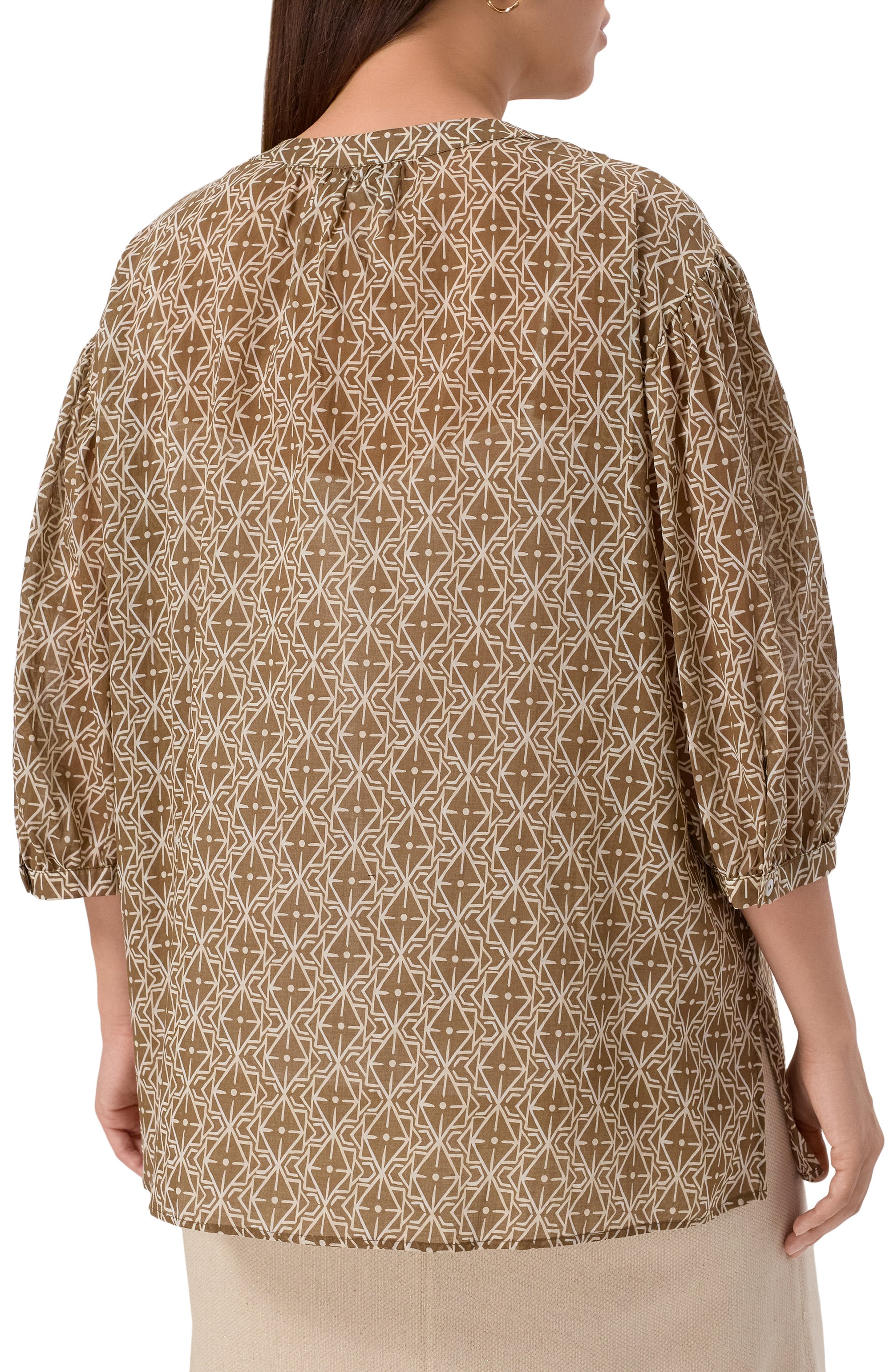 Хлопковая рубашка MARINA RINALDI VOYAGE, арт. UNII0N, фото 4