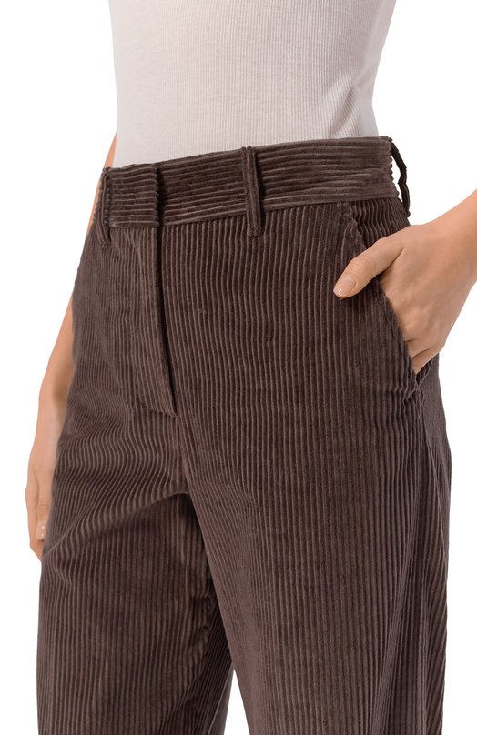 Вельветовые брюки Weekend Max Mara TANIA Коричневый  TANIA Фото 5