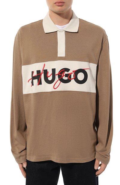 Хлопковое поло HUGO, арт. 50494348, фото 3