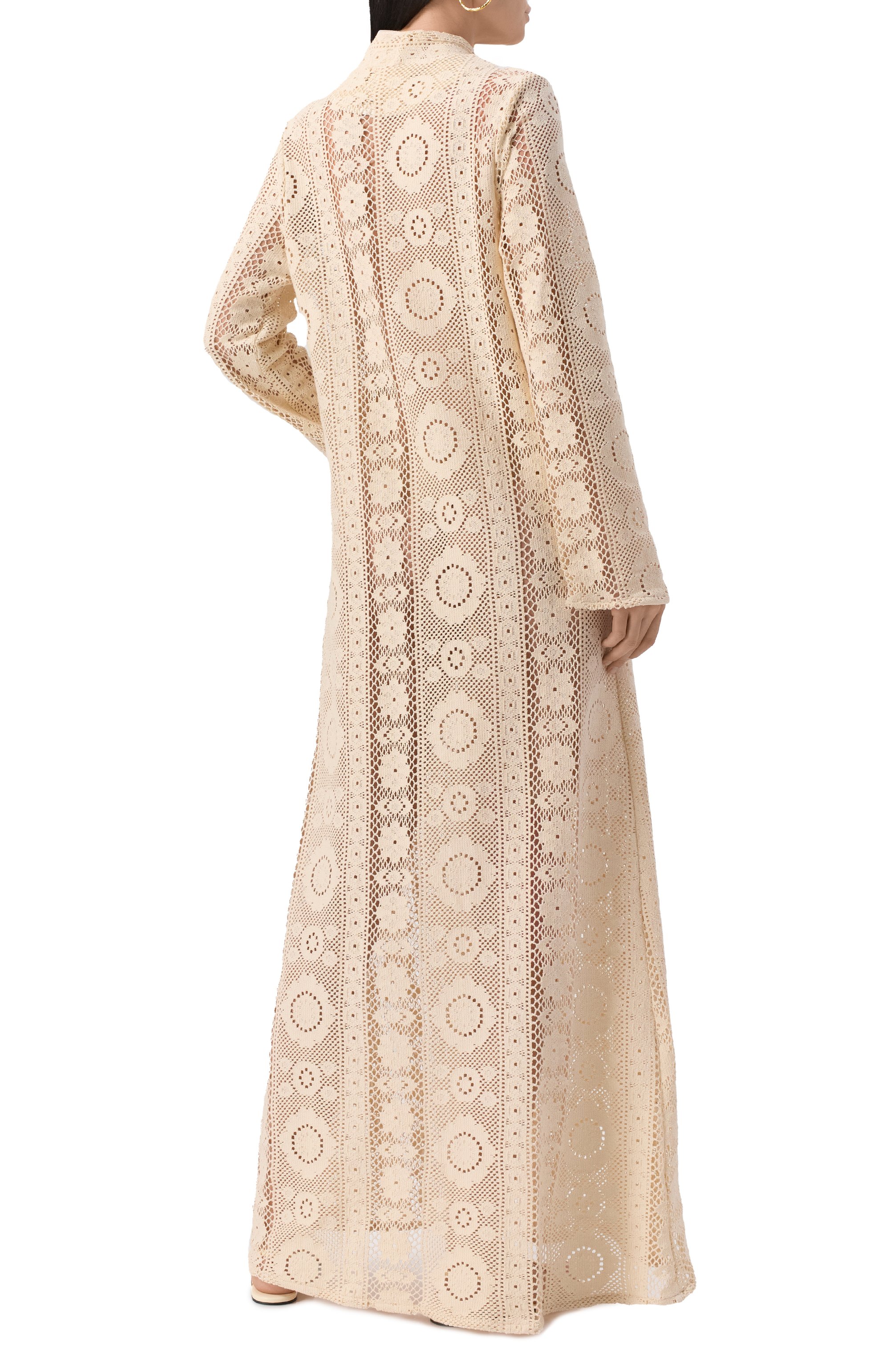 Хлопковое платье ALBUS LUMEN, арт. HAZELDRESS03.CR0CHET.CREME, фото 4