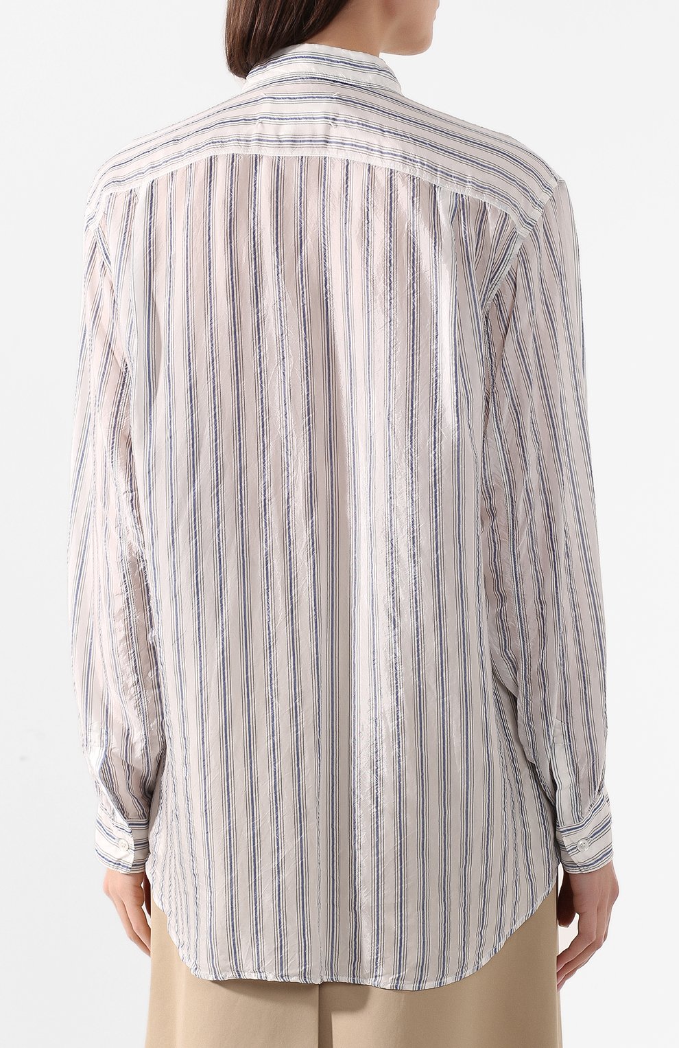 Рубашка MAISON MARGIELA синего цвета по цене 49950 руб., арт. S29DL0171/S53018, фото 4 Рубашка MAISON MARGIELA, арт. S29DL0171/S53018, фото 4