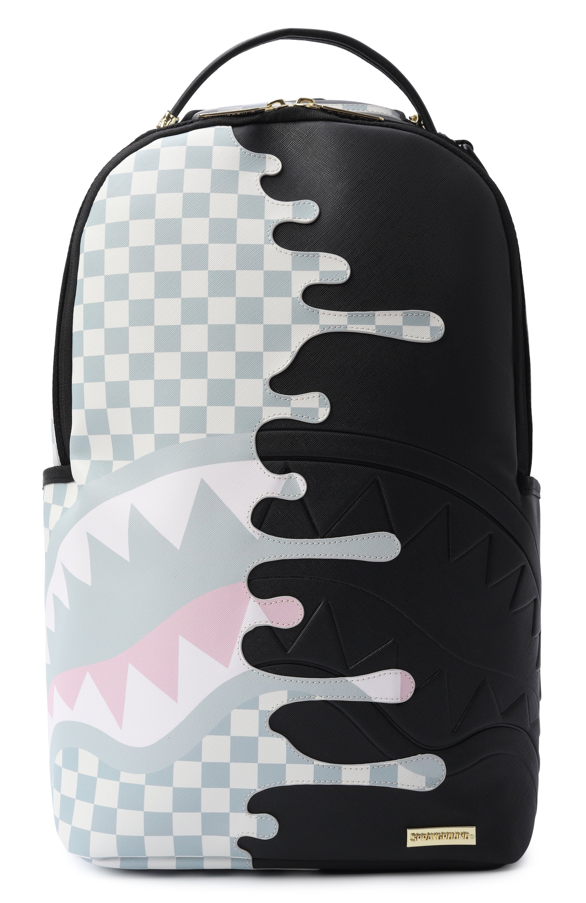 Рюкзак unfinished shark SPRAYGROUND черного цвета по цене 21800 руб., арт. 910B8758NSZ/CREAM CHECK UNFINISHED SHARK DLXSV BAC, фото 1 Рюкзак unfinished shark SPRAYGROUND, арт. 910B8758NSZ/CREAM CHECK UNFINISHED SHARK DLXSV BAC, фото 1