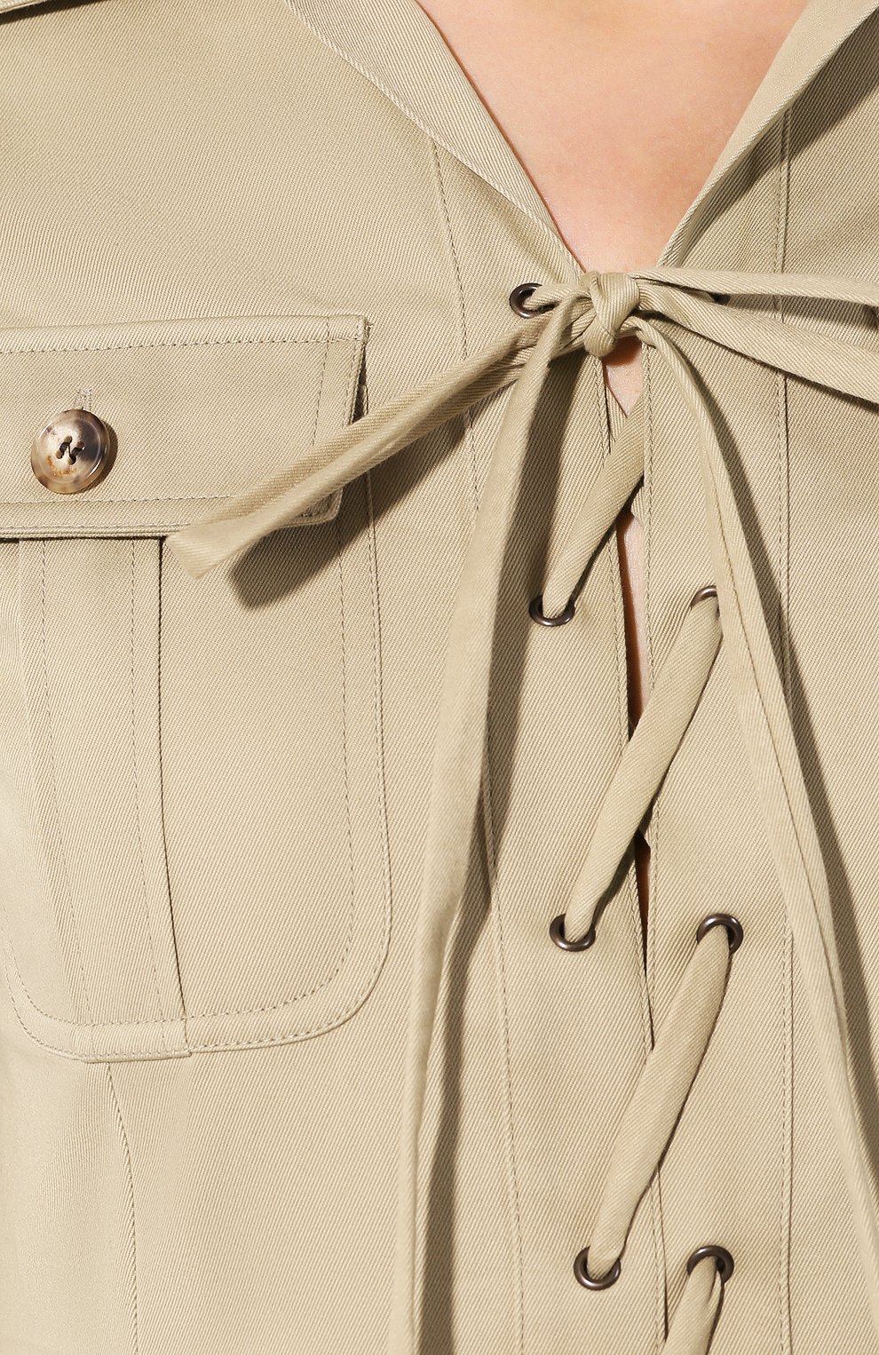 Хлопковое платье SAINT LAURENT, арт. 608459/Y3A41, фото 5