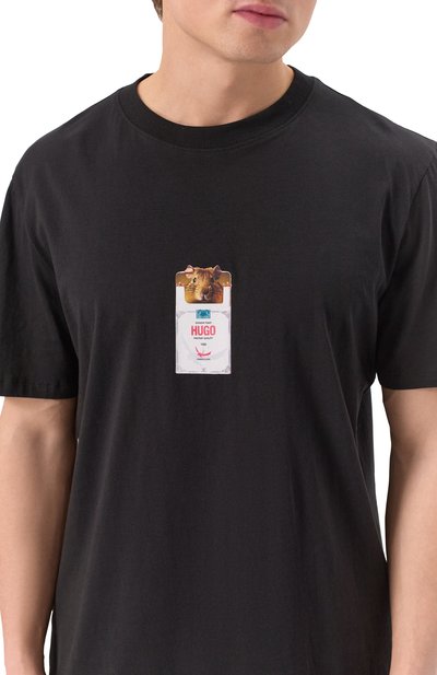Хлопковая футболка HUGO, арт. 50530683, фото 5