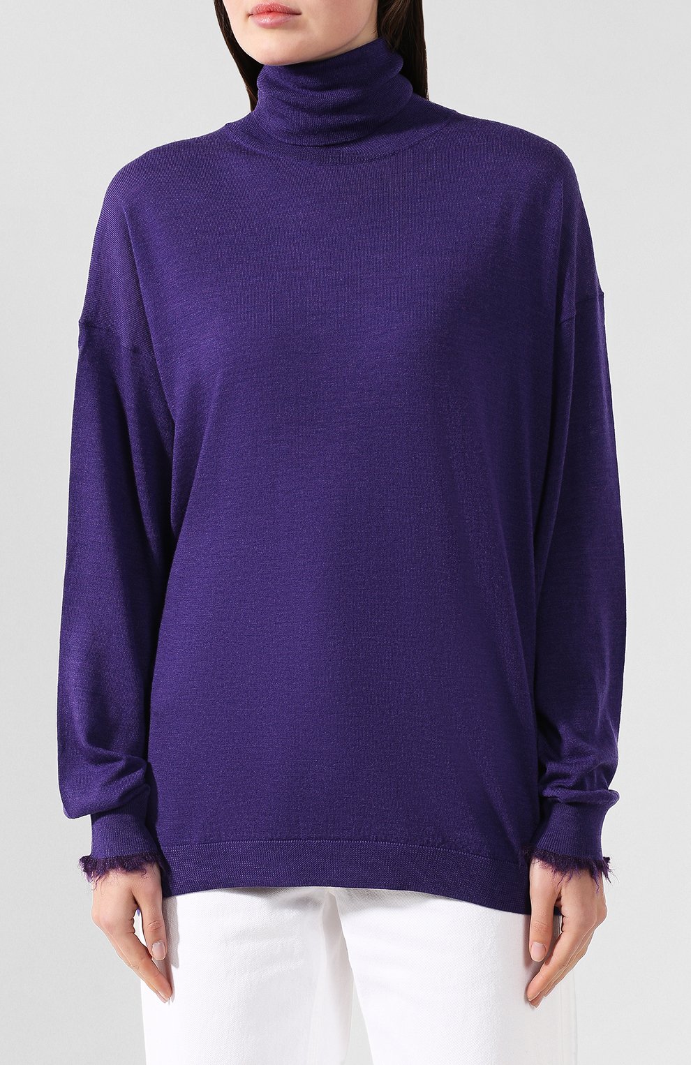 Шерстяная водолазка ACNE STUDIOS фиолетового цвета по цене 23600 руб., арт. A60120, фото 3 Шерстяная водолазка ACNE STUDIOS, арт. A60120, фото 3