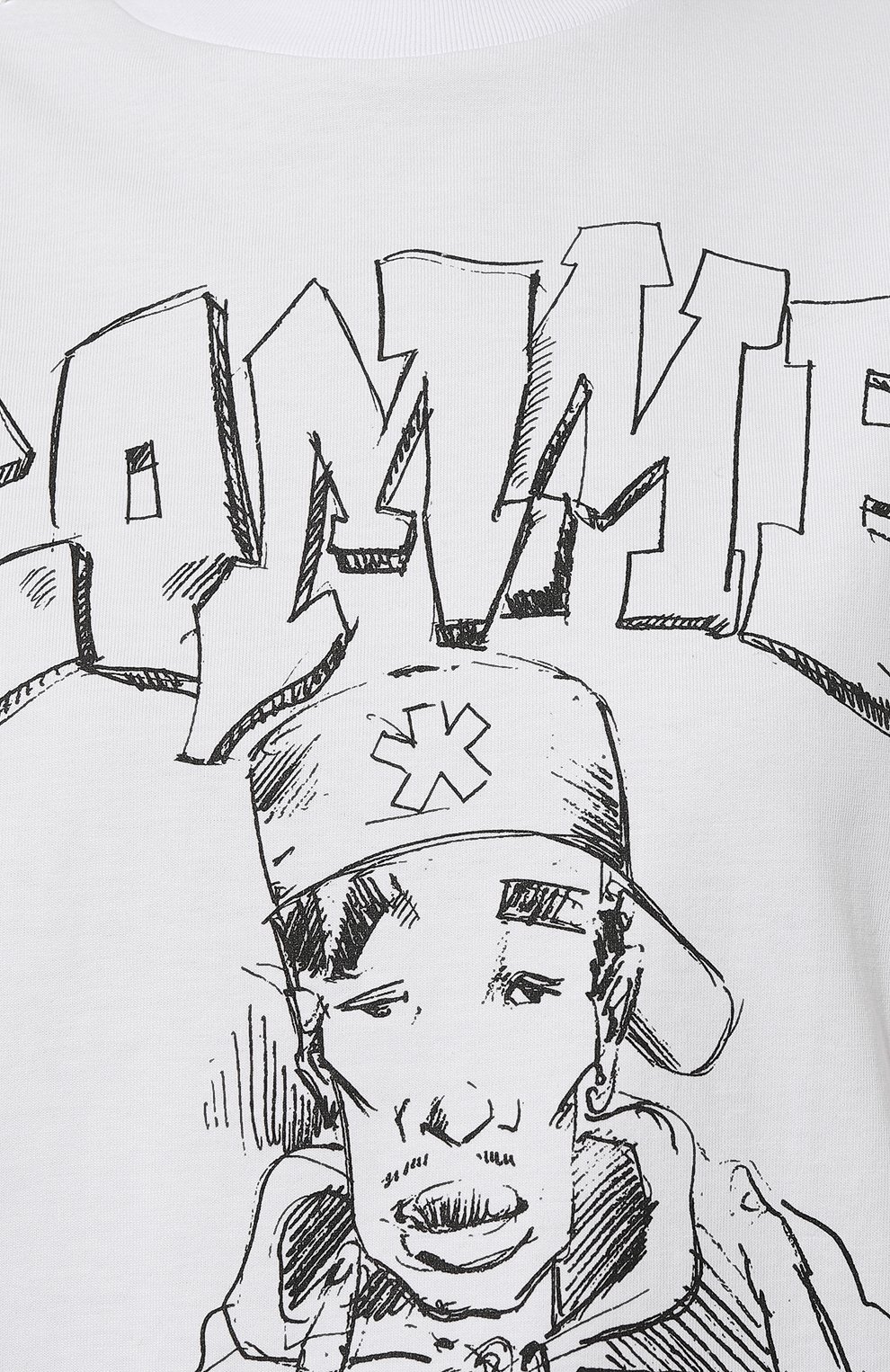 Хлопковая футболка COMME DES FUCKDOWN белого цвета по цене 8575 руб., арт. CFABW00134, фото 5 Хлопковая футболка COMME DES FUCKDOWN, арт. CFABW00134, фото 5