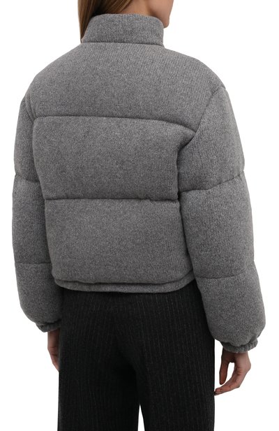 Пуховик из шерсти и кашемира PRADA серого цвета по цене 285000 руб., арт. P25I07-1Y02-F0031-211, фото 4 Пуховик из шерсти и кашемира PRADA, арт. P25I07-1Y02-F0031-211, фото 4