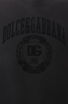 Мужская хлопковая футболка DOLCE & GABBANA черного цвета, арт. G8SH7T/G702E | Фото 6 (Длина (для топов): Стандартные; Рукава: Короткие; Принт: С принтом; Стили: Кэжуэл; Материал внешний: Хлопок; Кросс-КТ: Джерси; Мужское Кросс-КТ: Футболка-одежда)