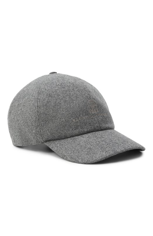 Шерстяная бейсболка Brunello Cucinelli M038P9850W Серый M038P9850W