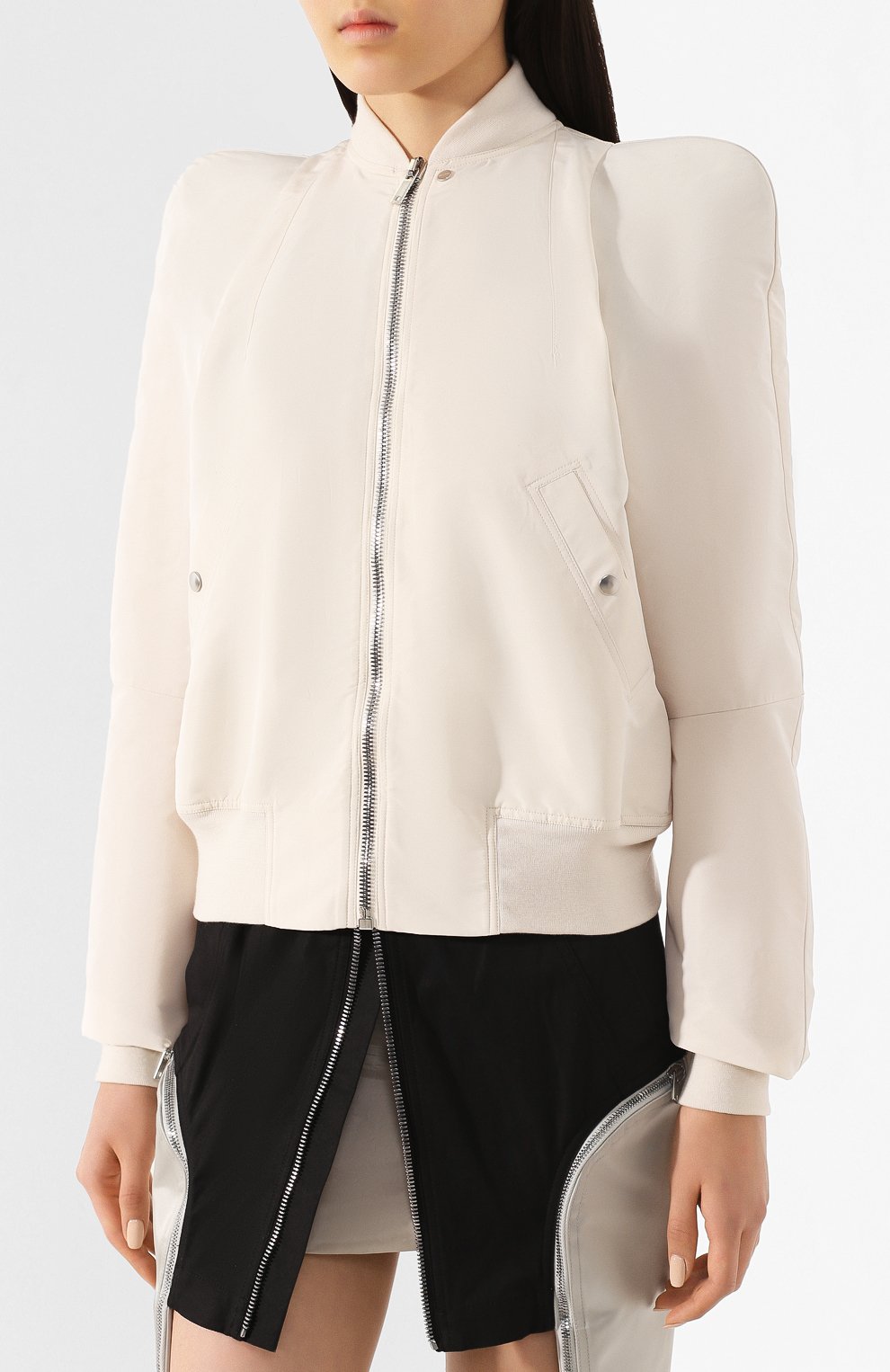 Бомбер RICK OWENS бежевого цвета по цене 162000 руб., арт. RP20S1728/FRT, фото 3 Бомбер RICK OWENS, арт. RP20S1728/FRT, фото 3