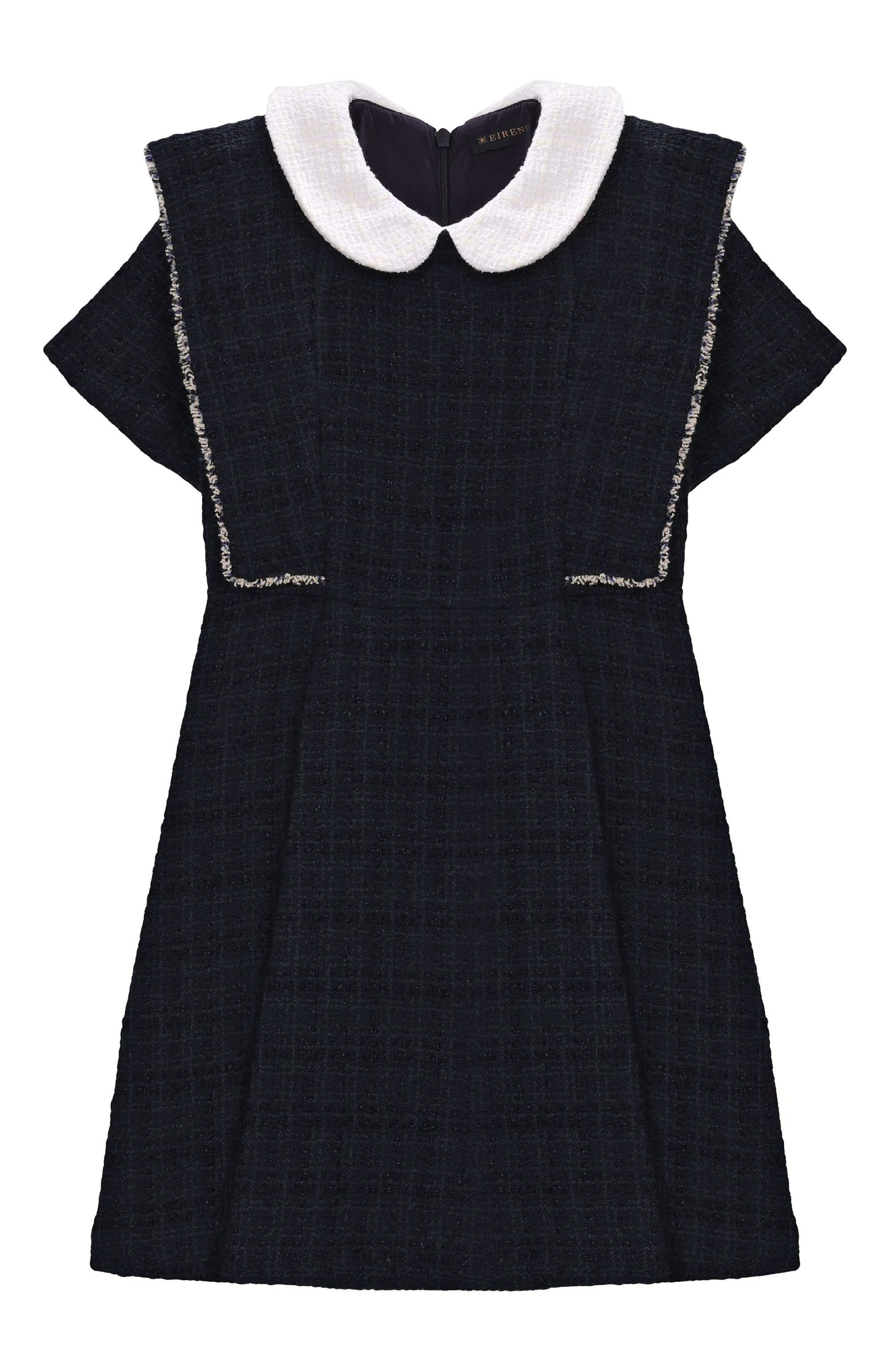 Твидовое платье EIRENE темно-синего цвета по цене 28900 руб., арт. PF252602/10A-14A, фото 1 Твидовое платье EIRENE, арт. PF252602/10A-14A, фото 1