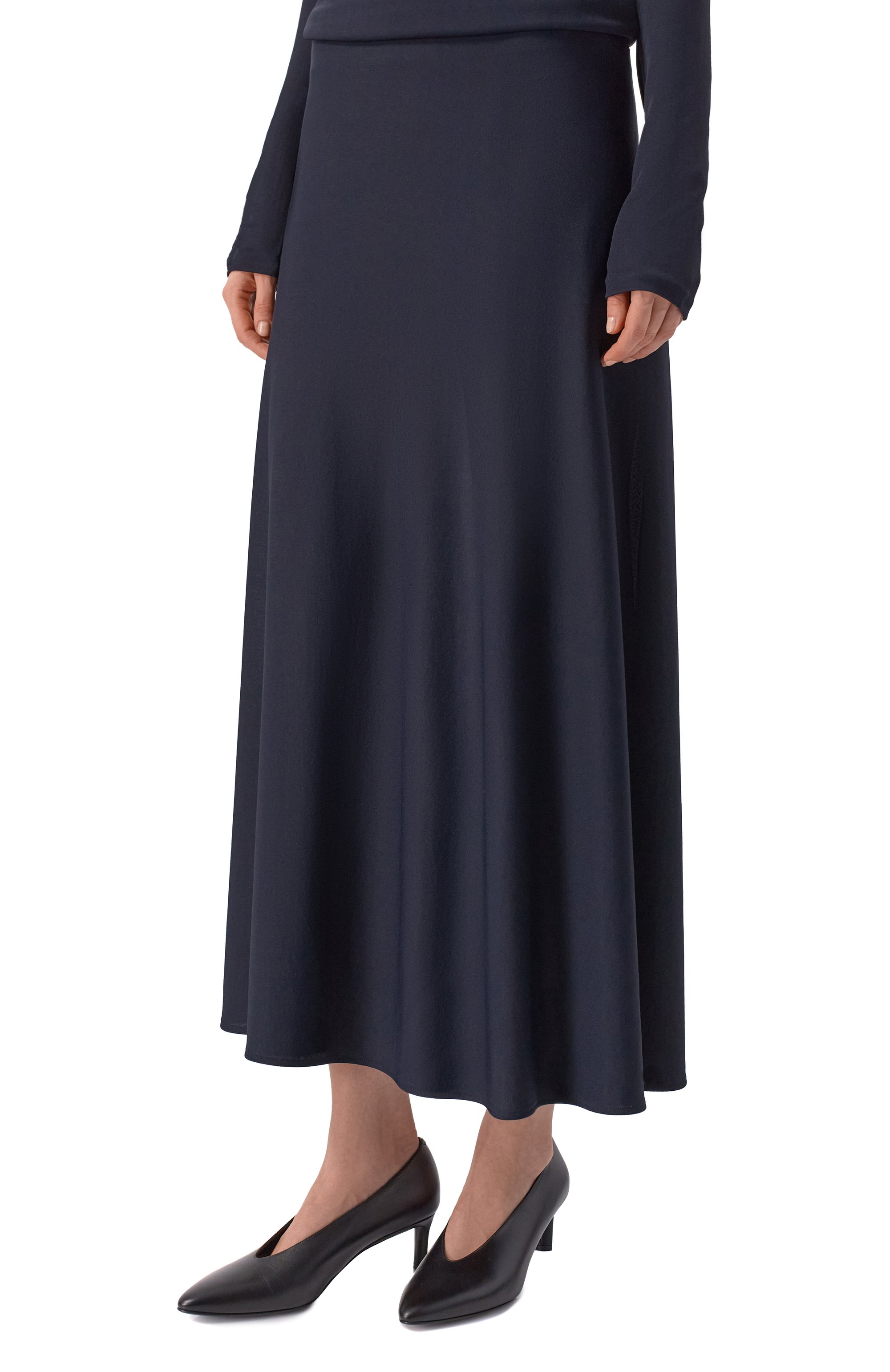 Юбка из вискозы JIL SANDER синего цвета по цене 112500 руб., арт. J04MA0103/J65016, фото 3 Юбка из вискозы JIL SANDER, арт. J04MA0103/J65016, фото 3