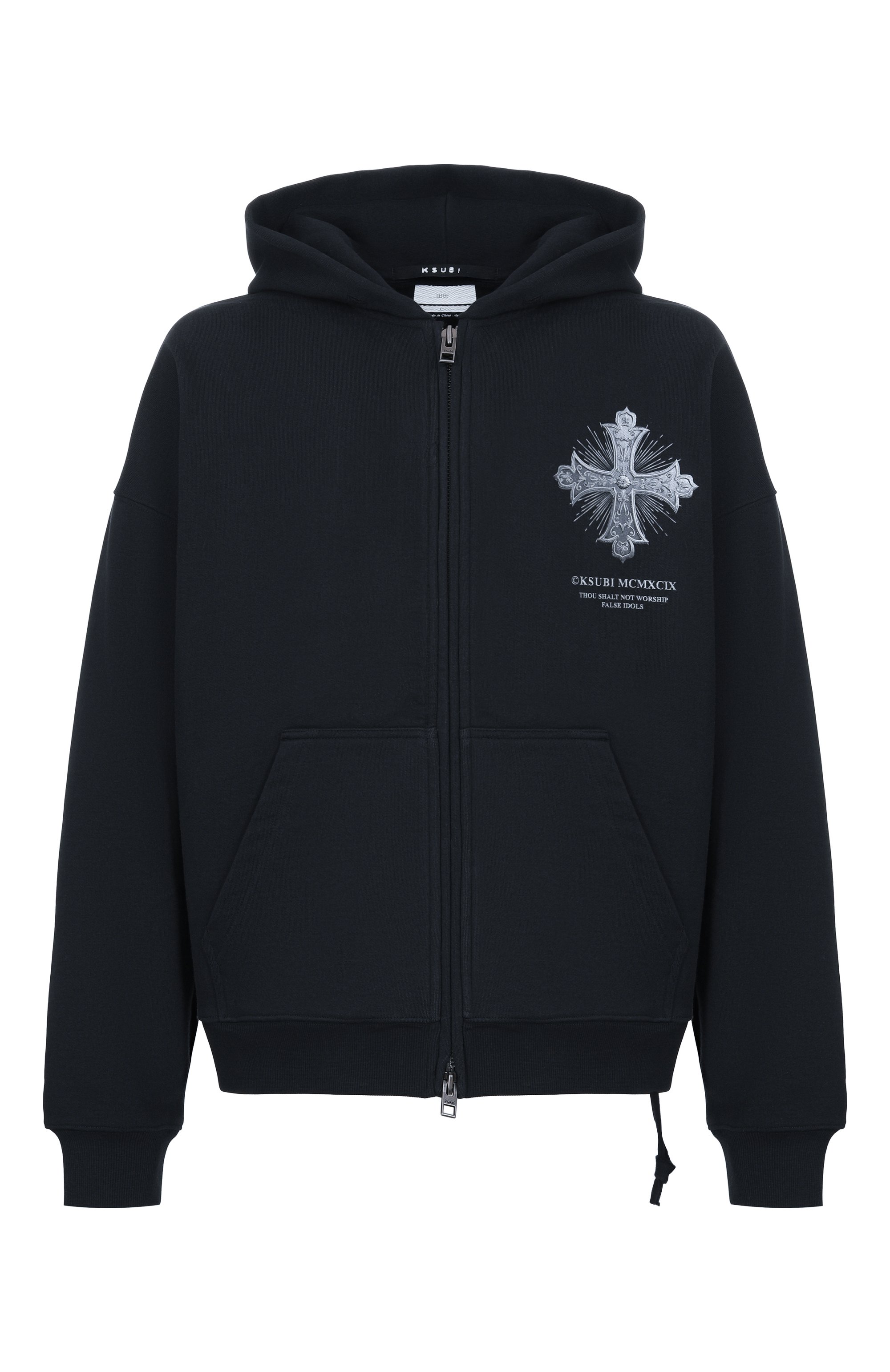 Хлопковая толстовка KSUBI черного цвета по цене 34550 руб., арт. MSP26FL021, фото 1 Хлопковая толстовка KSUBI, арт. MSP26FL021, фото 1