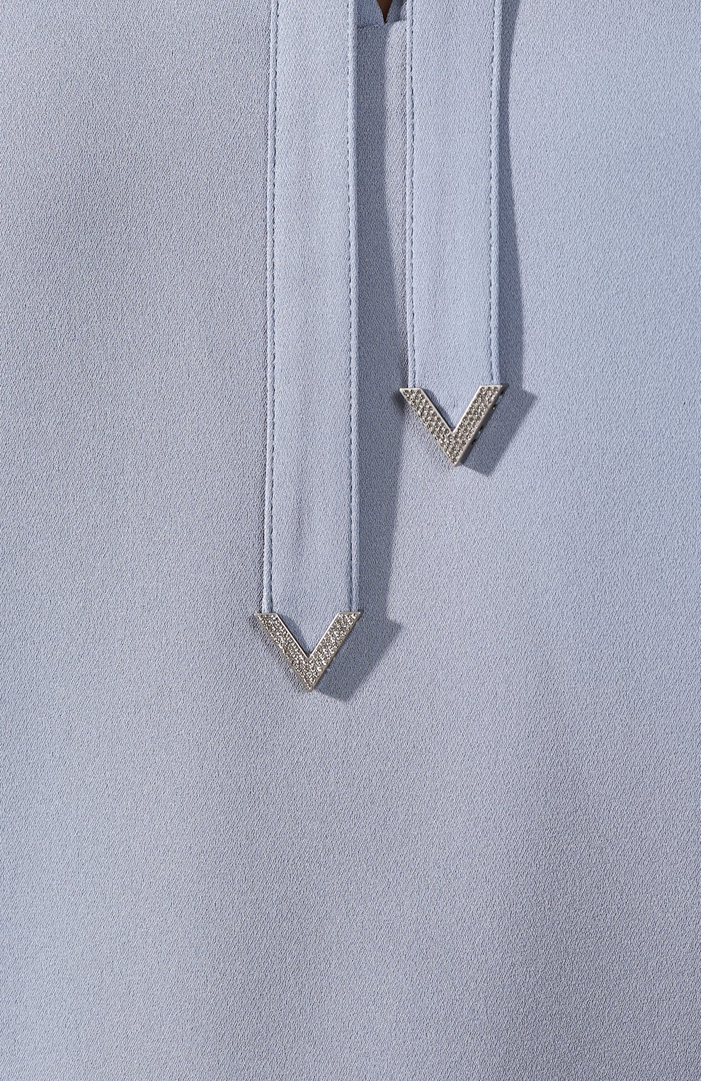 Шелковая блузка VALENTINO голубого цвета по цене 157000 руб., арт. TB3AE02S1MH, фото 5 Шелковая блузка VALENTINO, арт. TB3AE02S1MH, фото 5