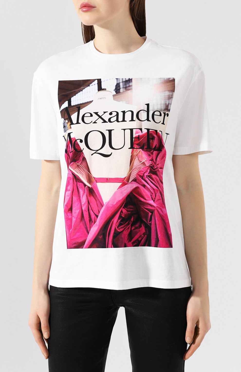 Хлопковая футболка ALEXANDER MCQUEEN, арт. 610895/QZAAZ, фото 3