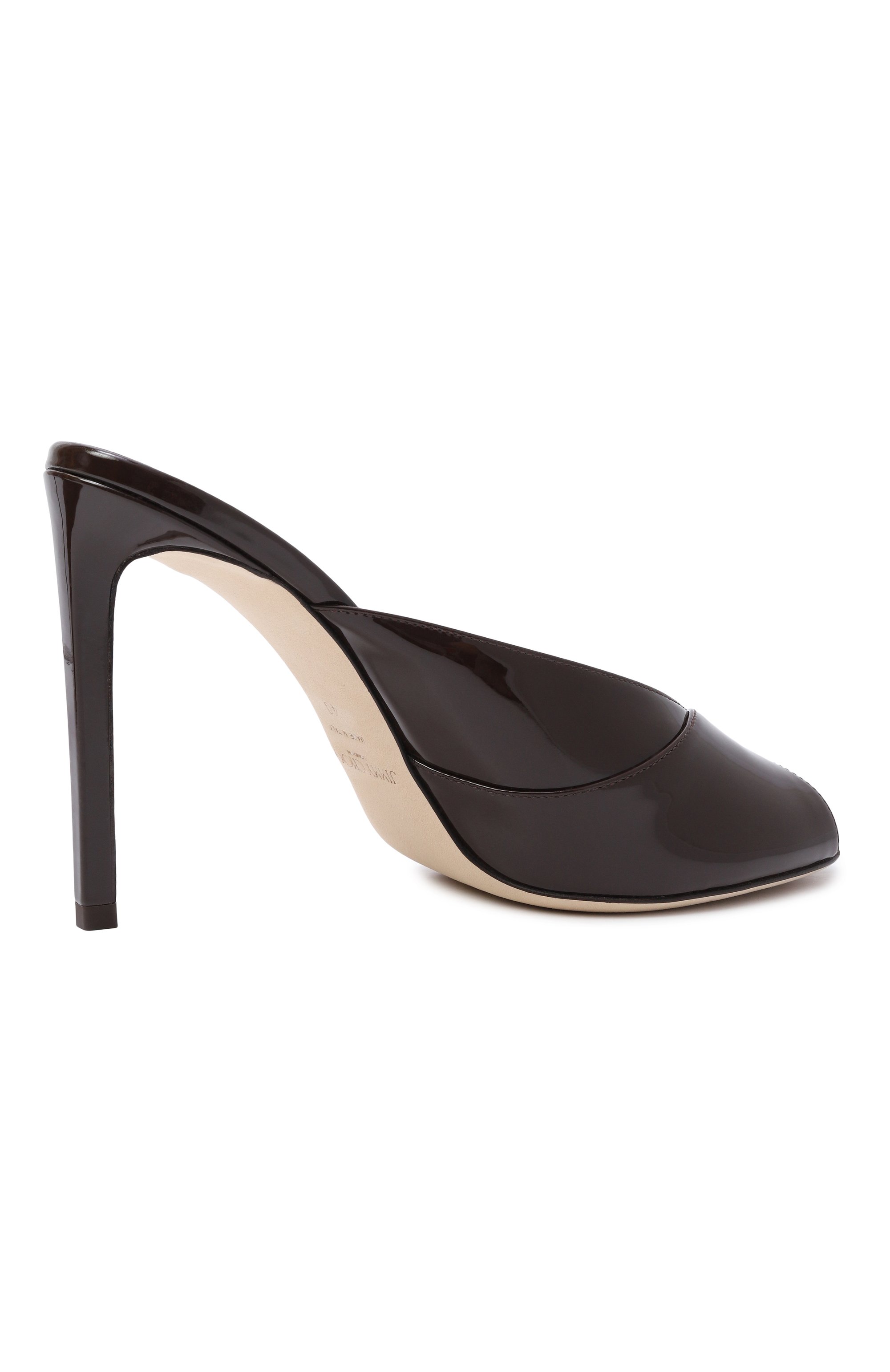 Кожаные мюли brigitte 100 JIMMY CHOO, арт. BRIGITTEMULE100SAT, фото 5