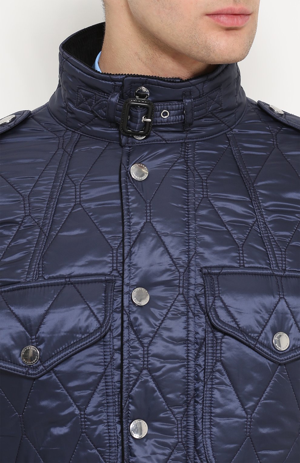 Утепленная стеганая куртка с воротником-стойкой BURBERRY, арт. 4005516, фото 5