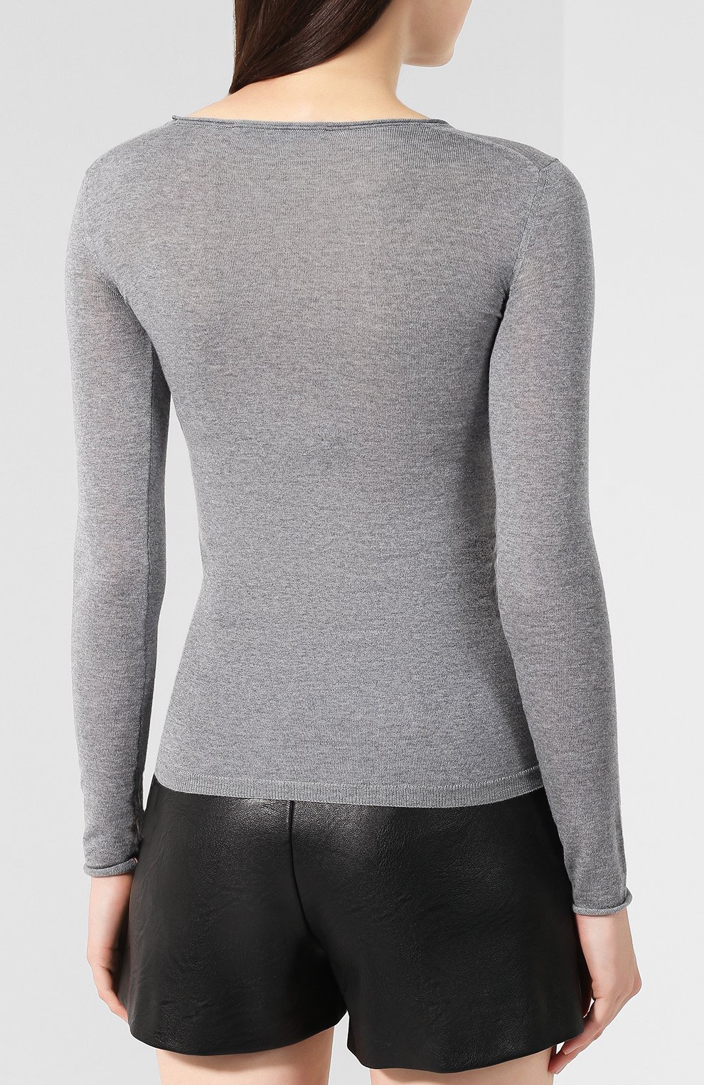 Шерстяной пуловер STELLA MCCARTNEY серого цвета по цене 48500 руб., арт. 573722/S1735, фото 4 Шерстяной пуловер STELLA MCCARTNEY, арт. 573722/S1735, фото 4