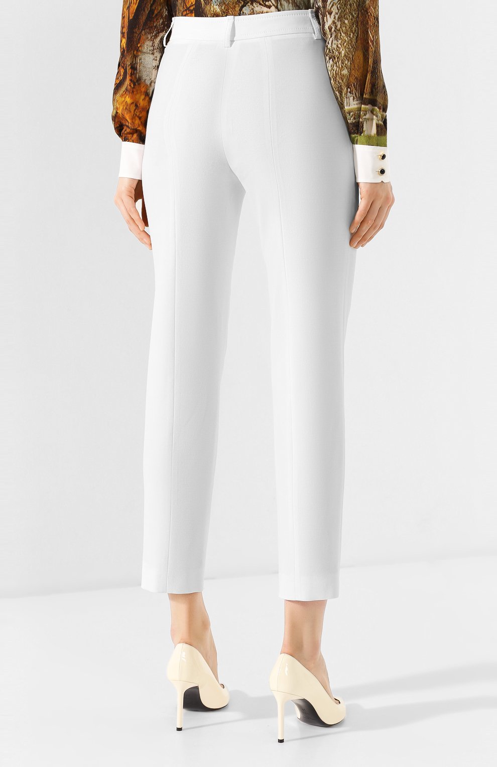 Брюки со стрелками EMILIO PUCCI белого цвета по цене 74400 руб., арт. 0ERT50/0E602, фото 4 Брюки со стрелками EMILIO PUCCI, арт. 0ERT50/0E602, фото 4