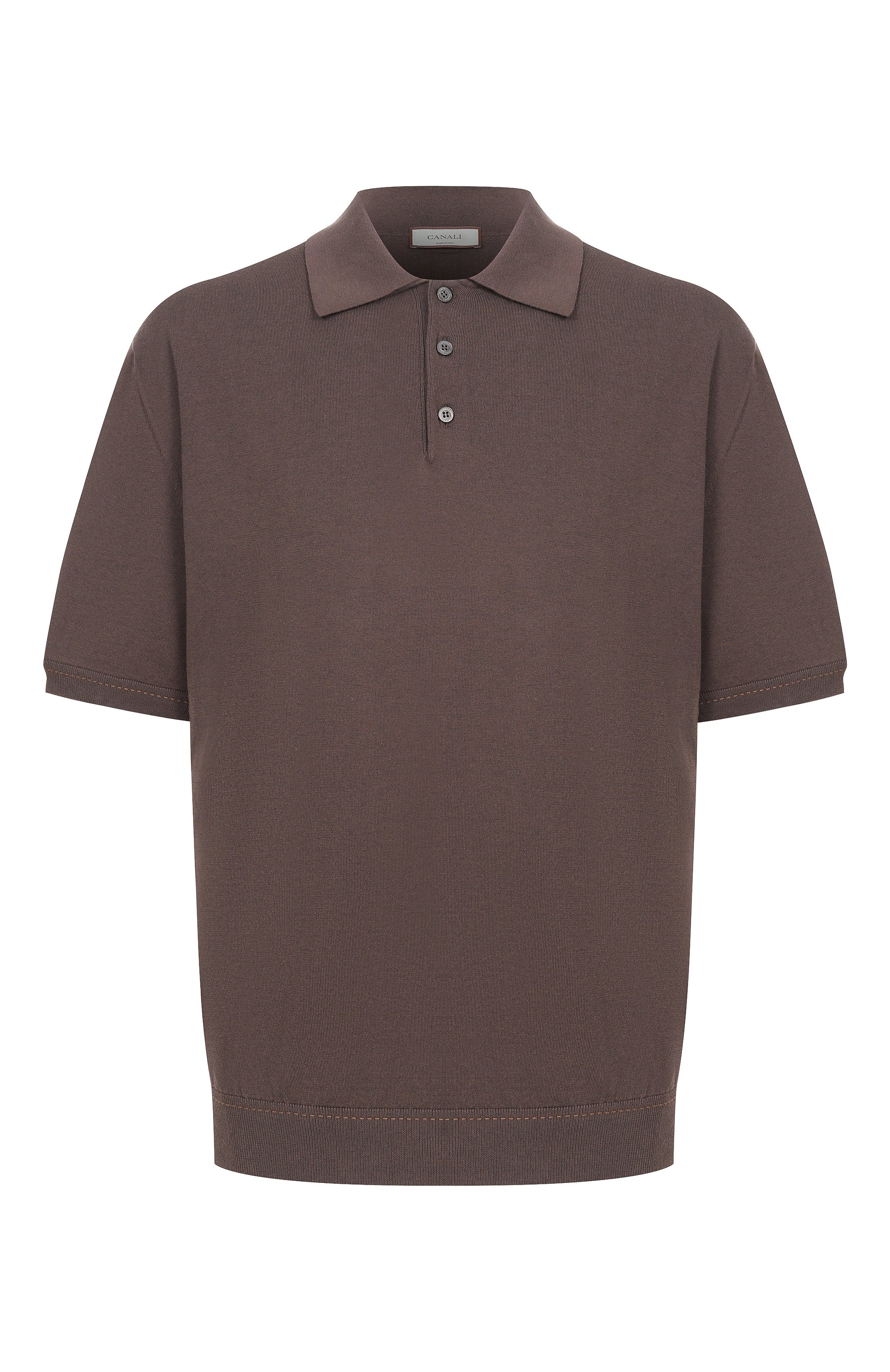 Поло из хлопка и шелка CANALI, арт. C0127B/MK02479, фото 1