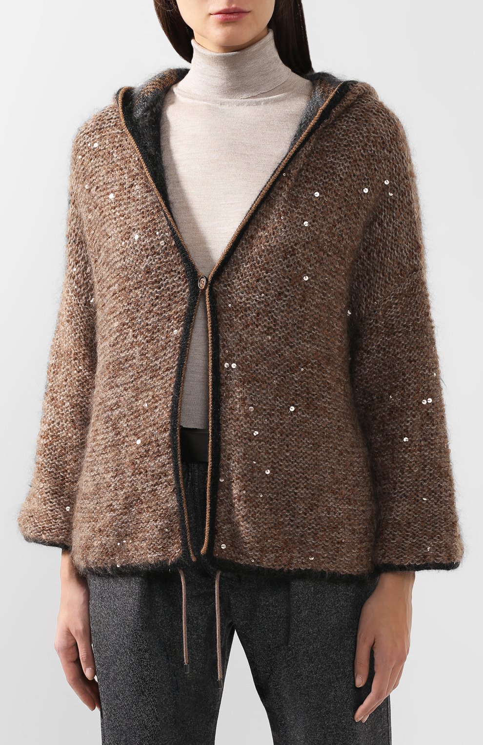 Двусторонний кардиган с капюшоном BRUNELLO CUCINELLI, арт. M3L343006, фото 6