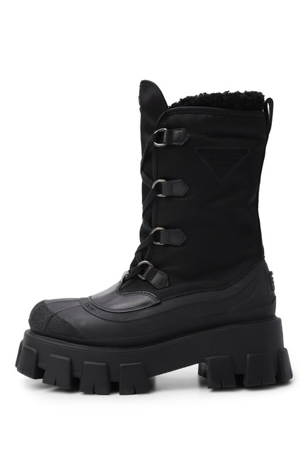 Женские комбинированные сапоги monolith PRADA, арт. 1U501M-3LEO-F0002-ZF55