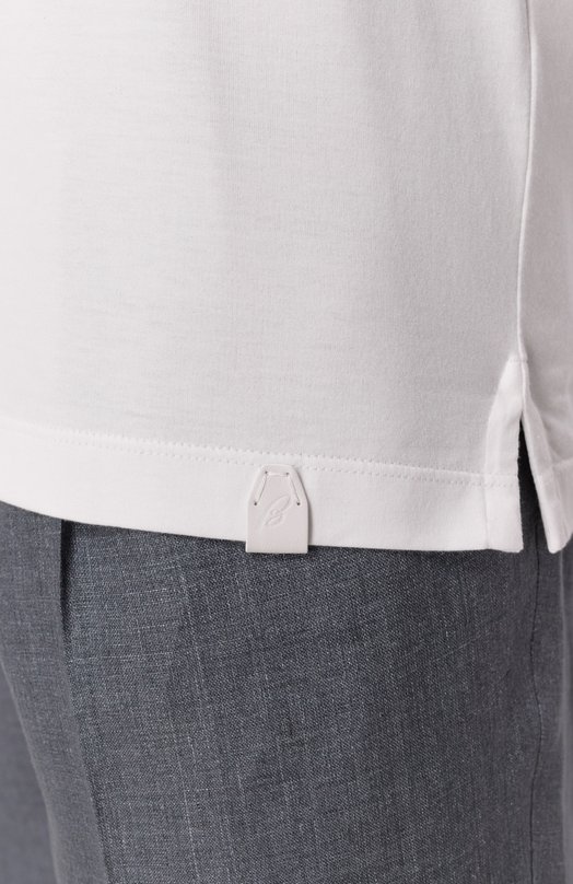Хлопковая футболка Brioni UJSY0L/0D620 Белый  UJSY0L/0D620 Фото 5