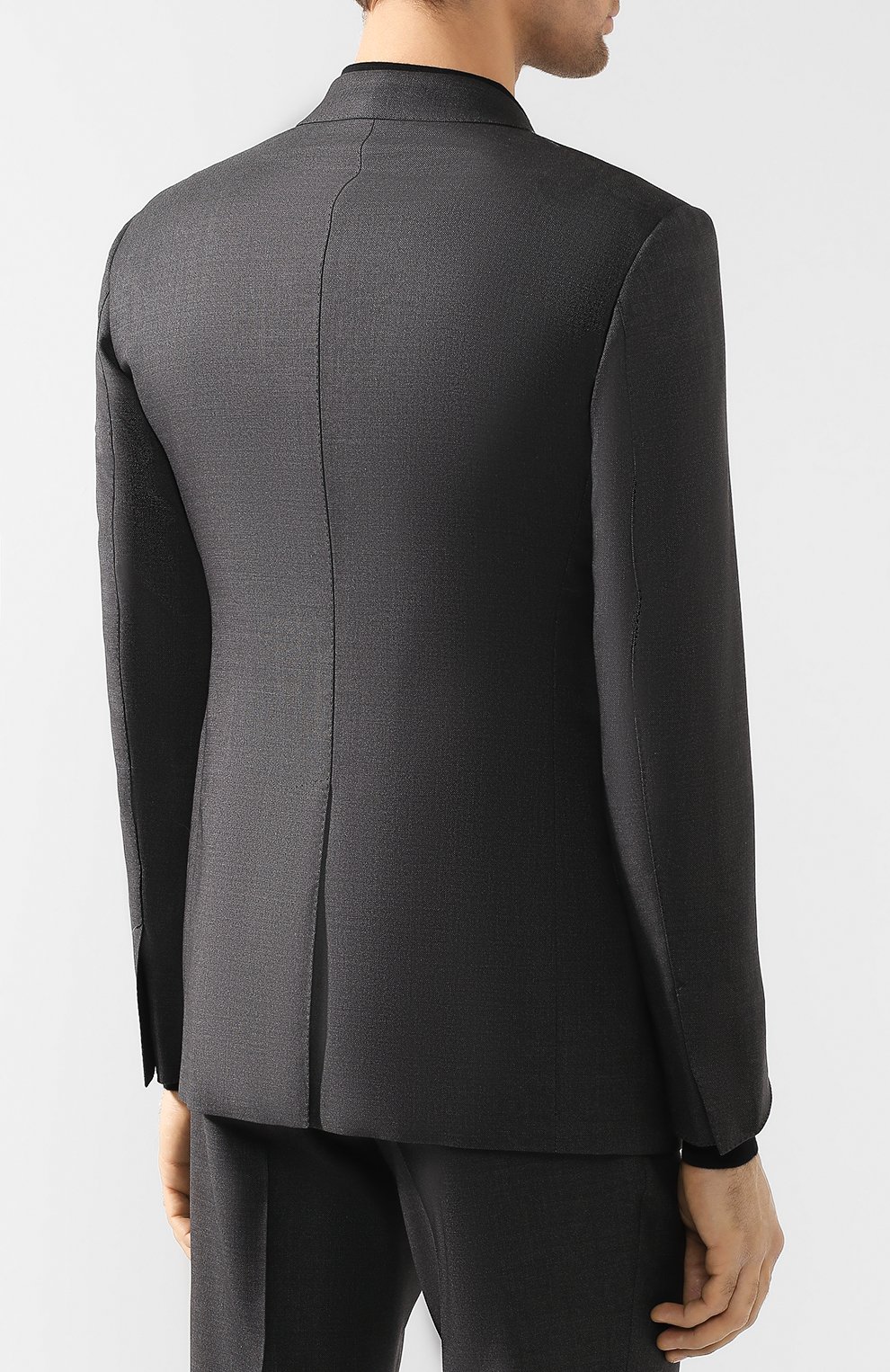 Костюм с двубортным пиджаком из смеси шерсти и шелка TOM FORD, арт. 438R12/21SD4Z, фото 3